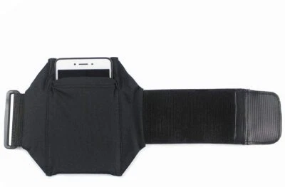 Cell Phone Leg & Arm Band Adjustable Elastic Sport Running Black Universal - Image 1 of 4