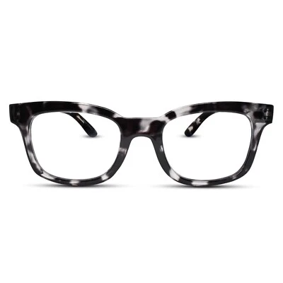 Best-Selling On-Trend Square Tortoise Shell Blue Light Reading Glasses Men Women - Image 1 of 4
