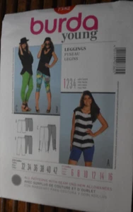 Burda Pattern 7382 Misses' Leggings Three Lengths Awesome Styles 6~16 Uncut - Picture 1 of 2