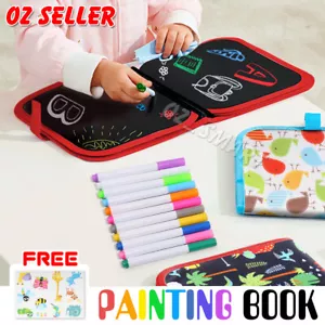 Children Magic Drawing Painting Book Kids DIY Coloring Board With Water Chalk AU - Picture 1 of 14