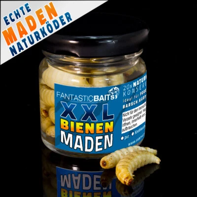 XXL Bienenmaden mit Aroma Naturköder, Trout, WASP, Forellenköder, Köder Angeln - Bild 1 von 4