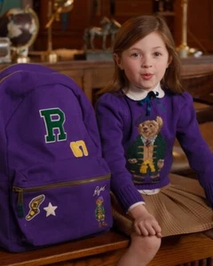 Mochila universitaria de lona Polo Ralph Lauren Polo Bear - Imagen 1 de 5