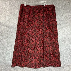 Vintage Skirt Womens Extra Large Red Geometric Maxi Office Capsule Valentines - Picture 1 of 11