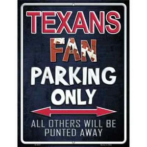 Letrero de estacionamiento de metal Texans 9"x 12" para hogar pared puerta garaje novedad decoración - Imagen 1 de 1