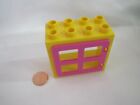 Lego DUPLO YELLOW & PINK WINDOW PANE DOOR UNIT Building Block 2x4