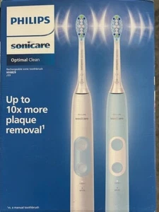 Cepillo de dientes eléctrico Philips Sonicare Optimal Clean paquete de 2 HX6829/75 NUEVA CAJA ABIERTA - Imagen 1 de 1