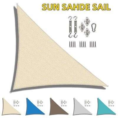 ECOOPTS Sun Shade Sail Right Triangle Canopy Shelter Cover for Outdoor Garden Pool Yard