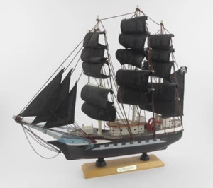Veliero LA PERLA NEGRA Modellino Barca Nave in Legno VINTAGE Boat PIRATI CARAIBI - Imagen 1 de 12