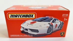 Matchbox 2021 Power Grabs # 69 Lamborghini Gallardo Police White Mattel Security - Picture 1 of 2