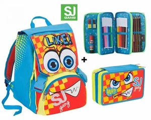 Sjgang Schultasche Smileys +Tasche 3 Scharniere-Zeitseite-für Kinder elemen - Bild 1 von 1