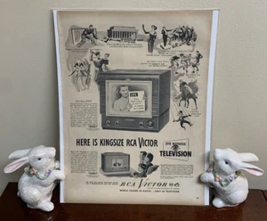 1949 RCA Victor First In Television TV Kingsize Eye Witness Vintage Print Ad - Picture 1 of 4