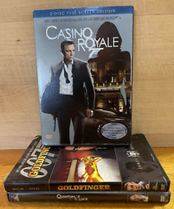 Lot de 3 DVD James Bond flambant neufs - Casino Royale Goldfinger Quantum of Solace