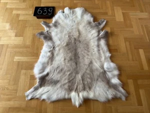 Luxurious Reindeer Hide Skin 142x120 cm Scandinavian Rug Prime Quality Real #639 - Picture 1 of 4