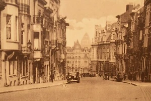 Postal de colección Bélgica Rue Courbe Saint Gilles Bruxelles PIB - Imagen 1 de 4