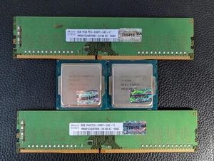 LOT 1: TWO CORE i7-6700 CPU AND TWO 8GB PC4 DESKTOP RAM (16GB TOTAL) - Afbeelding 1 van 5