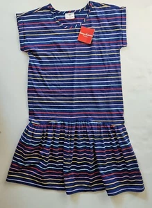 Hanna Andersson 150 10 NEW NWT Royal Striped Knit Dress SC1-671 - Picture 1 of 3