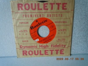 RODGERS,JIMMIE 7"vinyl...KISSES SWEETER THAN WINE/BETTER..ROULETTE..VG...'57 - Foto 1 di 2
