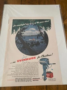 Vintage 1949 Evinrude Outboard Motor Christmas ad - Picture 1 of 1