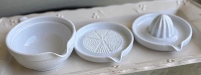 Cordon Bleu BIA Juicer Zester Pitcher White Porcelain 3 Pieces Spout - Image 1 of 4