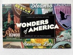 Wonders Of America Set 40 Postkarten in Heftform Größe 8,5 x 5,25 KOMPLETT - Bild 1 von 19