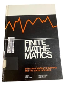 Finite Mathematics Hogg Randles Schaeffer Hickman 1974 Cummings Pub - Picture 1 of 5