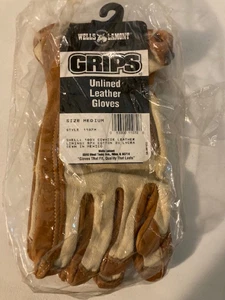 NEU - Wells Lamont Grips ungefüttert Rindsleder strapazierfähige Leder Arbeitshandschuhe Medium 1107m - Bild 1 von 5