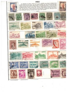 PERU  CLEAROUT  COLLECTION OVER 80 STAMPS cat $30.++  USED (+ MINT) LOT 303 58b - Bild 1 von 2