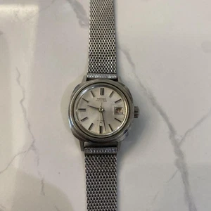 Reloj Seiko Matic Lady 2517 3201 cuerda manual 21 joyas plata fecha raro - Imagen 1 de 8