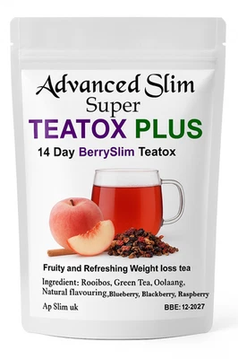 AP NUTRITION STRONG REFRESHING SLIMMING BERRY PLUS TEA-TOX BLEND WEIGHT LOSS DRINK TEABAGS