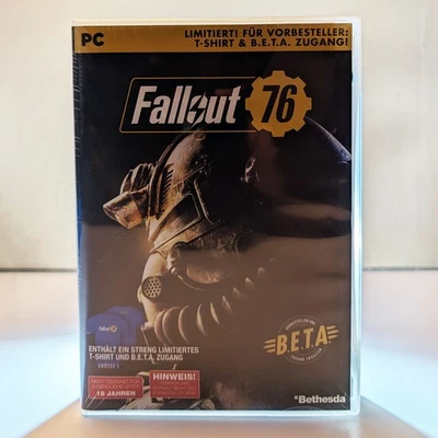 Fallout 76 PreOrder Box Vorbesteller T-Shirt inkl. B.E.T.A [PC] OVP, OOP, MINT - Bild 1 von 2