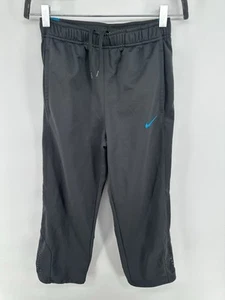 Nike Size Youth M Gray Track Pants Cotton Lined Windbreaker VGUC - Picture 1 of 4