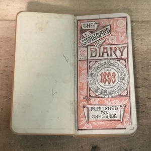 Antique 1893 Daily Journal Diary All Days Filled Out From Maine Estate - Picture 1 of 7
