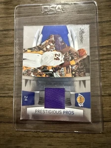 Camiseta Prestige Prestigious Pros 2009-10 azul Kobe Bryant usada en el juego 52/200 - Imagen 1 de 2