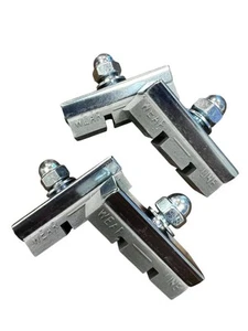 NEW 4-PACK BOLT ON BICYCLE BIKE 10 SPEED GRAY RUBBER BRAKE PADS SHOES - Picture 1 of 4