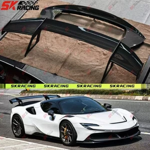 Dry Carbon Fiber Rear Trunk Spoiler Wing Bodykit For Ferrari SF90 Stradale 20-24 - Picture 1 of 9