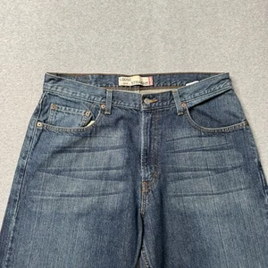 Levis 569 Jeans Mens 34x32 Blue Denim Cotton Faded Baggy Loose Skater Adult - Picture 1 of 12