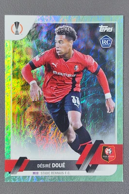 2023 Topps UEFA Europa Desire Doue Jade Edition RC #48 Stade Rennais - Image 1 of 2
