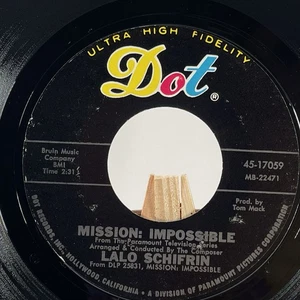 LALO SCHIFRIN 45 RPM MISSION: IMPOSSIBLE / JIM ON THE MOVE—NM - Picture 1 of 6