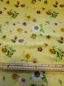 Riley Blake Yellow Sunflower Whispers Fall/Autumn Cotton Fabric BTY - Picture 1 of 1