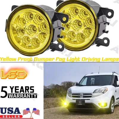 Pair Front Bumper LED Fog Light Clear Driving Lamps For Ram ProMaster City 15-22 Foto 1 de 4