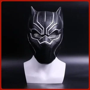 Marvel Black Panther Light - Up Helmet Cosplay Cosplay Mask PVC Performance Gift - Picture 1 of 13