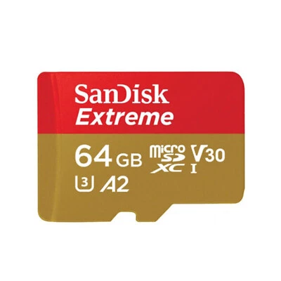 SanDisk Extreme 64GB 170MB/s SDXC V30 A2 UHS-I Micro SD Memory Card - Image 1 of 2