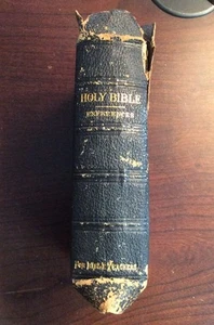 The Holy Bible Containing The Old And New Testaments (Leather Cover) Color Maps - Imagen 1 de 12