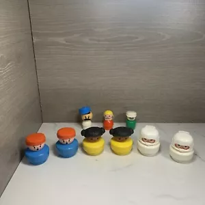 Vintage Little Tikes Toddler 1990 & Earlier Fisher Price Chunky People Lot of 9 - Picture 1 of 15