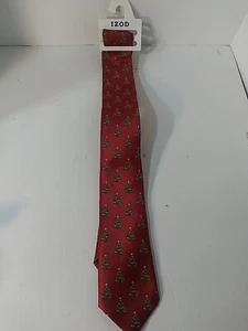 IZOD Men Christmas Tree 100% Silk Neck Tie - Picture 1 of 3
