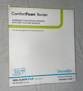 DermaRite Comfort Schiuma Bordo Ferita Morbido Silicone Adesivo Tacco/Gomito Medicazioni - Foto 1 di 7