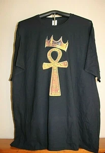 King of Life - Ansata Cross / Crux Ansata mit Krone - T-Shirt, 4XL in schwarz - Bild 1 von 5