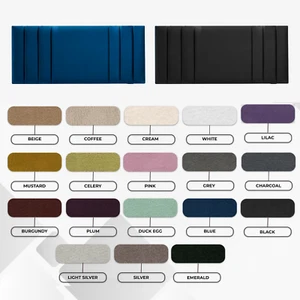 2FT6,3FT,4FT,5FT,6FT All Size Headboards Plush Fabric Divan Bed Rio Bedroom Home - Picture 1 of 19