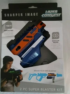 Sharper Image Lazer Tag Lazer Conquest 2 Pc. Super Blaster Kit (Orange/Blue) - Picture 1 of 2