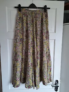 MANGO Green Multicoloured Lightweight Gypsy Maxi Skirt Size S - Picture 1 of 4